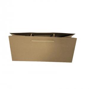 Brown kraft paper bag with polyester handle
