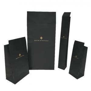 Black dyed color paper giftbags