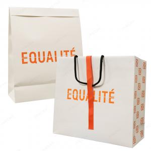 Paper bag with soft touch lamination