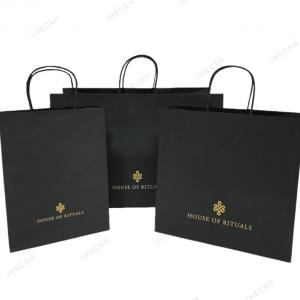 Black dyed color paper bag